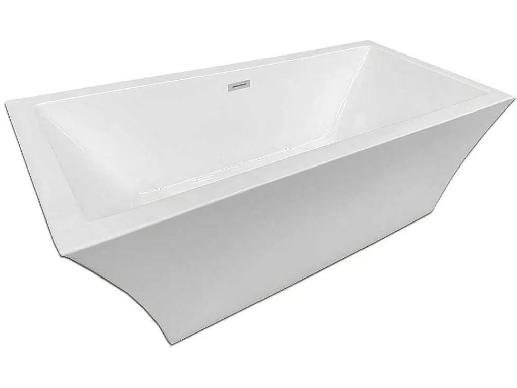 Banheira De Pousar*ELITESHOPPING Banheira Exenta Branca 170 X 80 Cm + Torneira - Heaven