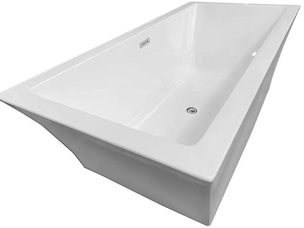 Banheira De Pousar*ELITESHOPPING Banheira Exenta Branca 170 X 80 Cm + Torneira - Heaven
