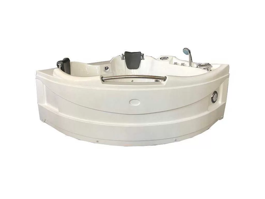 Banheira De Hidromassagem*ELITESHOPPING Banheira Hidromassagem Branca 150 X 150 Cm Cromoterapia 9 Jatos - Alyssa