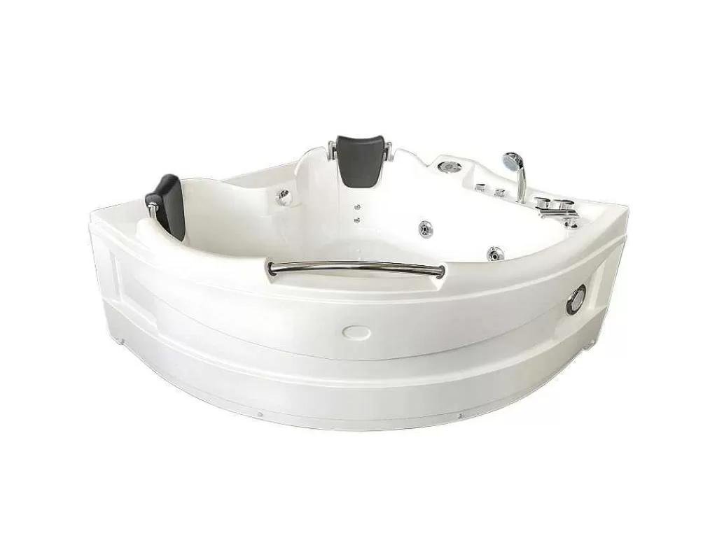 Banheira De Hidromassagem*ELITESHOPPING Banheira Hidromassagem Branca 150 X 150 Cm Cromoterapia 9 Jatos - Alyssa