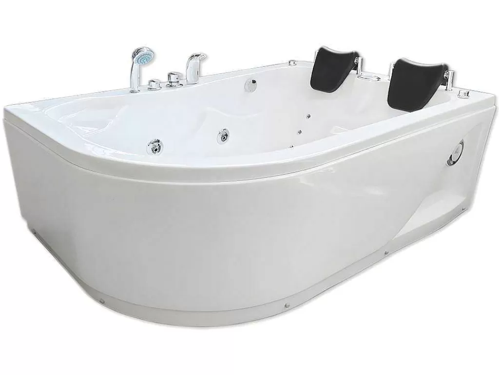 Banheira De Hidromassagem*ELITESHOPPING Banheira Hidromassagem Branca 170 X 115 Cm Para 2 Péssoas 15 Jatos - Dahlia