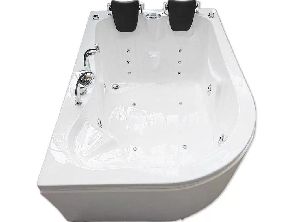 Banheira De Hidromassagem*ELITESHOPPING Banheira Hidromassagem Branca 170 X 115 Cm Para 2 Péssoas 15 Jatos - Dahlia