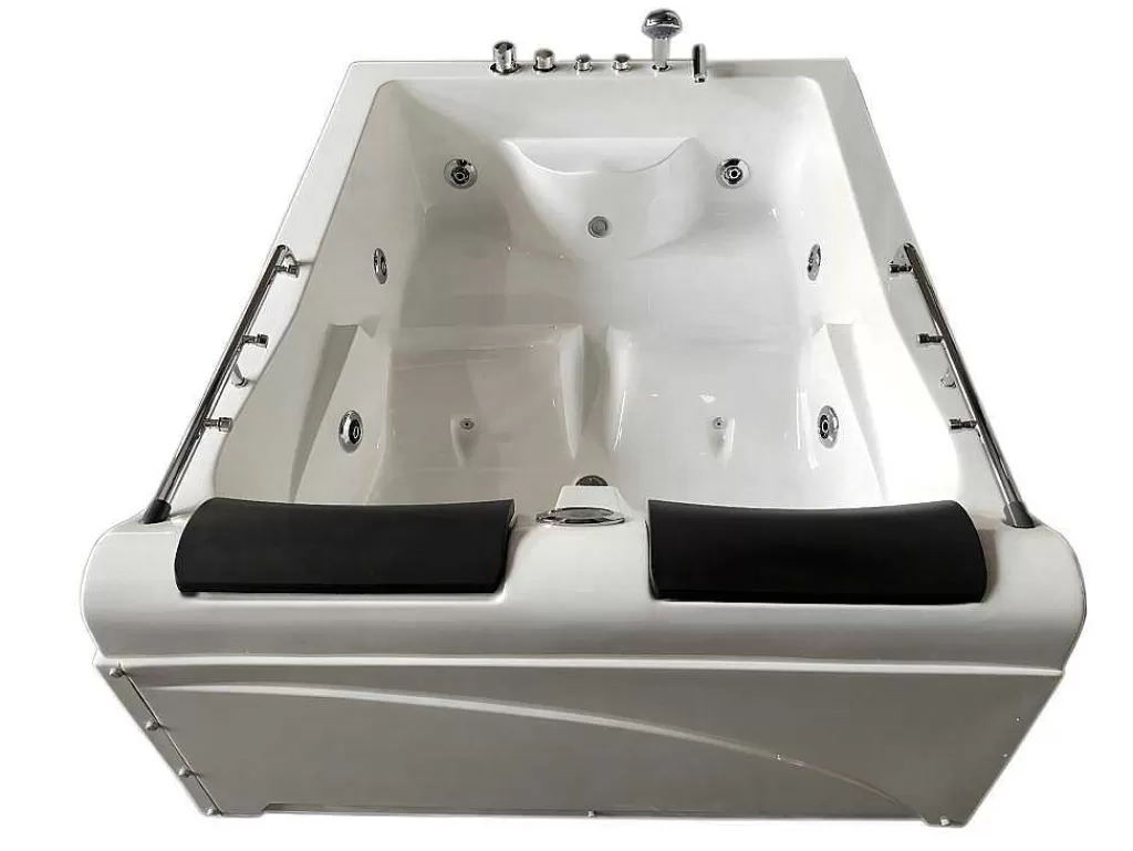 Banheira De Hidromassagem*ELITESHOPPING Banheira Hidromassagem Branca 175 X 132 Cm Cromoterapia 14 Jatos - Calla