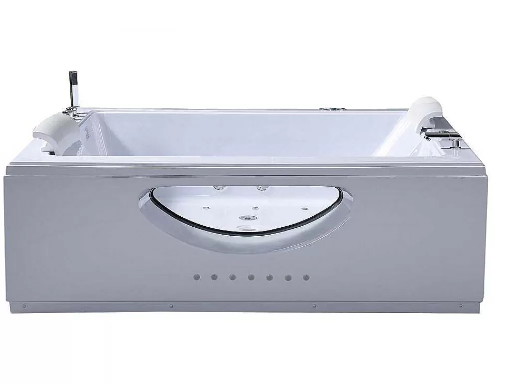Banheira De Hidromassagem*ELITESHOPPING Banheira Hidromassagem Branca 178 X 147 Cm Bomba Dupla 33 Jatos - Petal