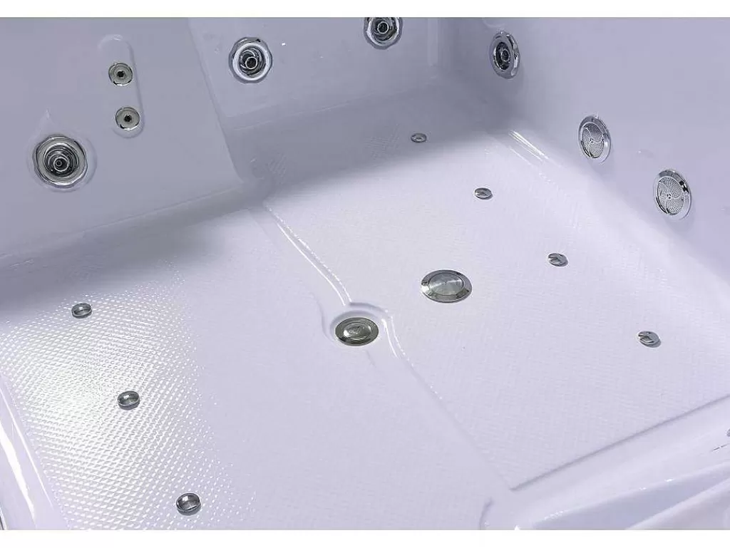 Banheira De Hidromassagem*ELITESHOPPING Banheira Hidromassagem Branca 178 X 147 Cm Bomba Dupla 33 Jatos - Petal