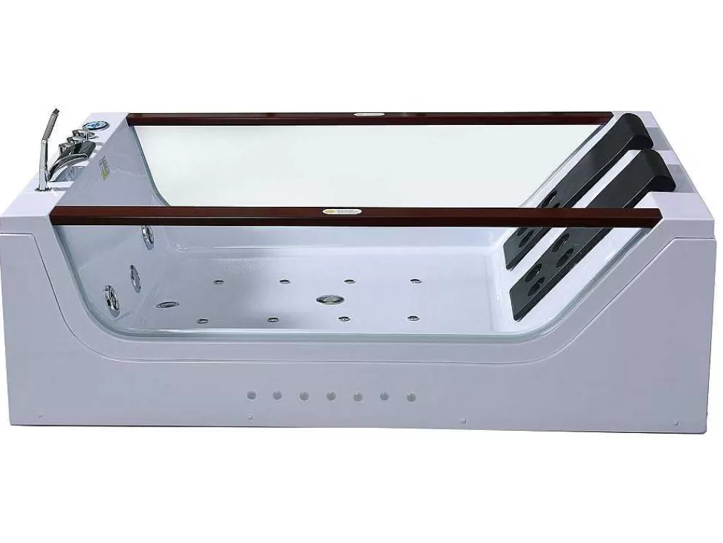 Banheira De Hidromassagem*ELITESHOPPING Banheira Hidromassagem Branca 180 X 120 Cm 18 Jatos - Pearl