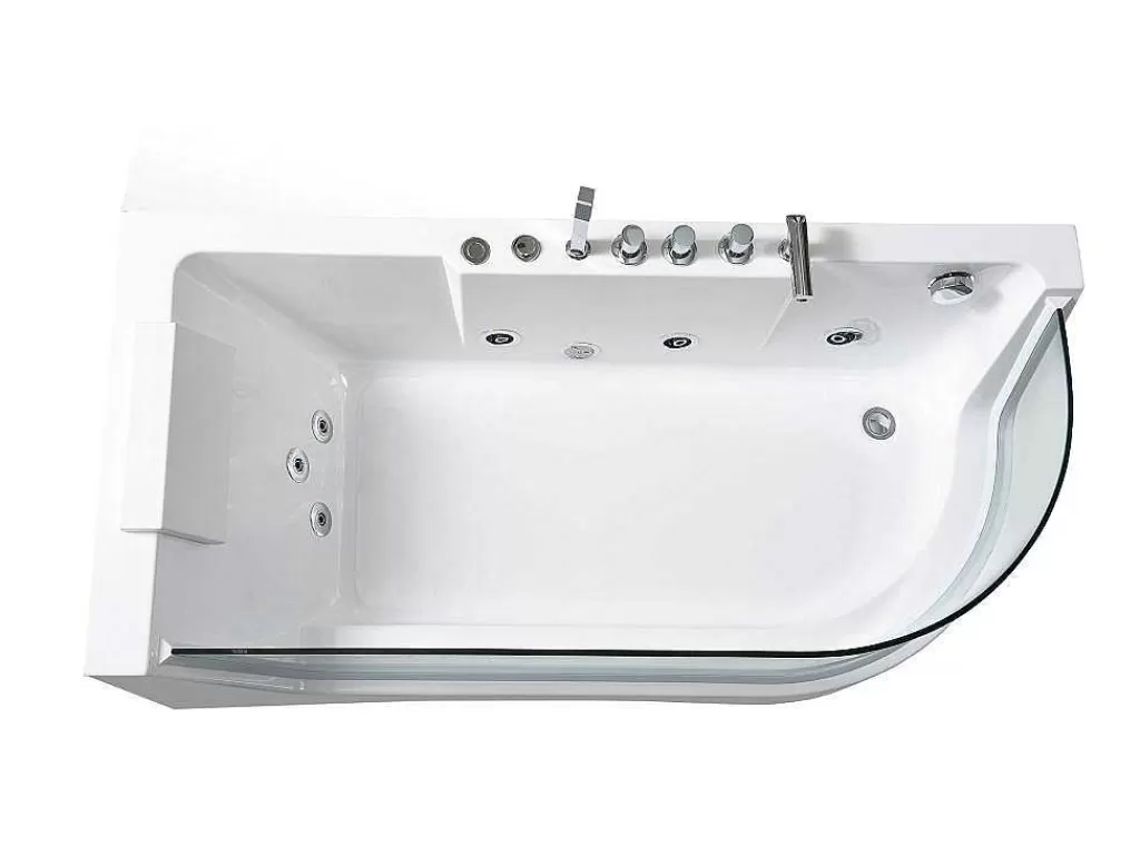 Banheira De Hidromassagem*ELITESHOPPING Banheira Hidromassagem Com Vidro Panorâmico 170 X 80 Cm 6 Jatos - Lotus