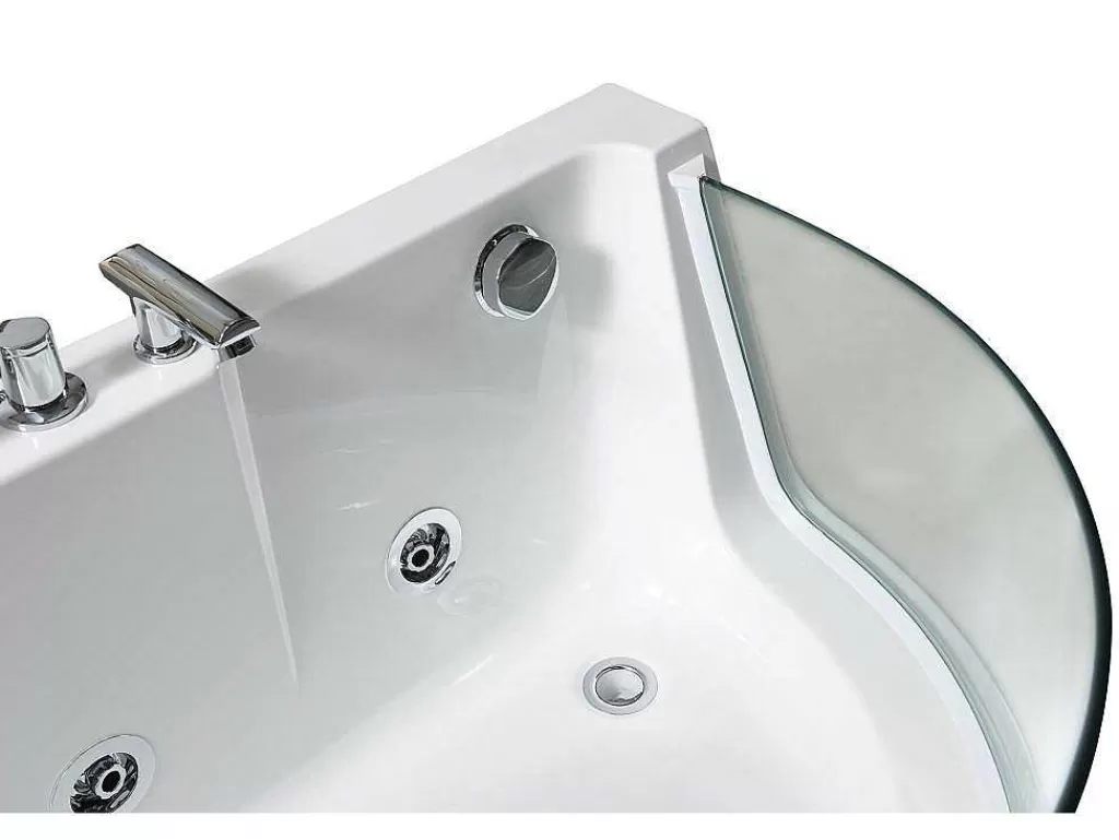 Banheira De Hidromassagem*ELITESHOPPING Banheira Hidromassagem Com Vidro Panorâmico 170 X 80 Cm 6 Jatos - Lotus
