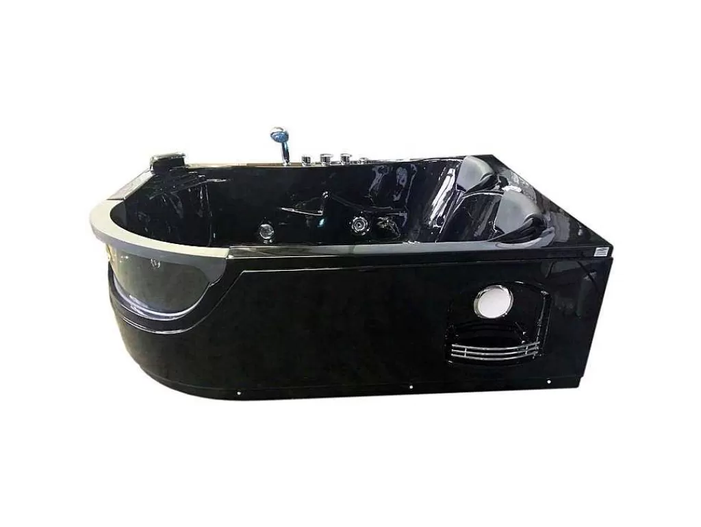 Banheira De Hidromassagem*ELITESHOPPING Banheira Hidromassagem Preta 120 X 180 Cm 2 Péssoas 8 Jatos - Bluebell