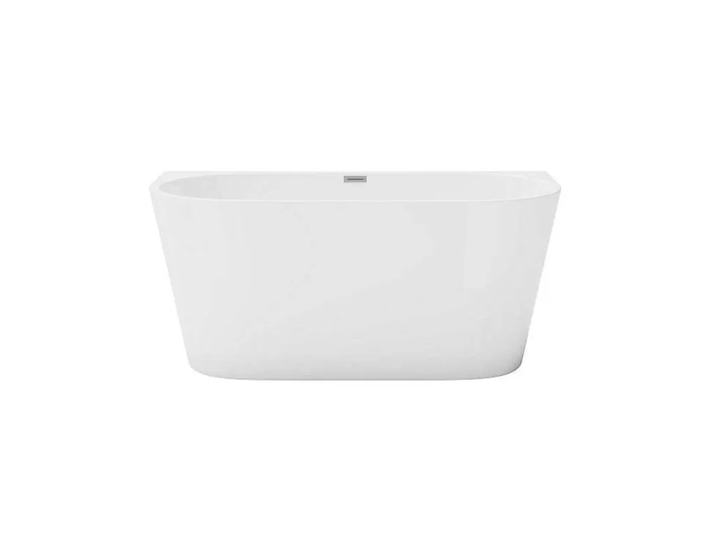 Banheira De Pousar E Encostar*Shower & Design Banheira Semi-Clássica 175 L, 130 X 71,5 X 58 Cm Branca Acrilico - Divina