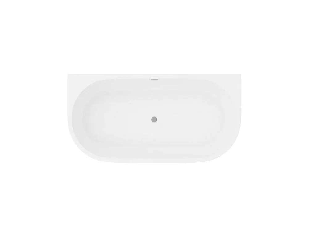 Banheira De Pousar E Encostar*Shower & Design Banheira Semi-Clássica 175 L, 130 X 71,5 X 58 Cm Branca Acrilico - Divina