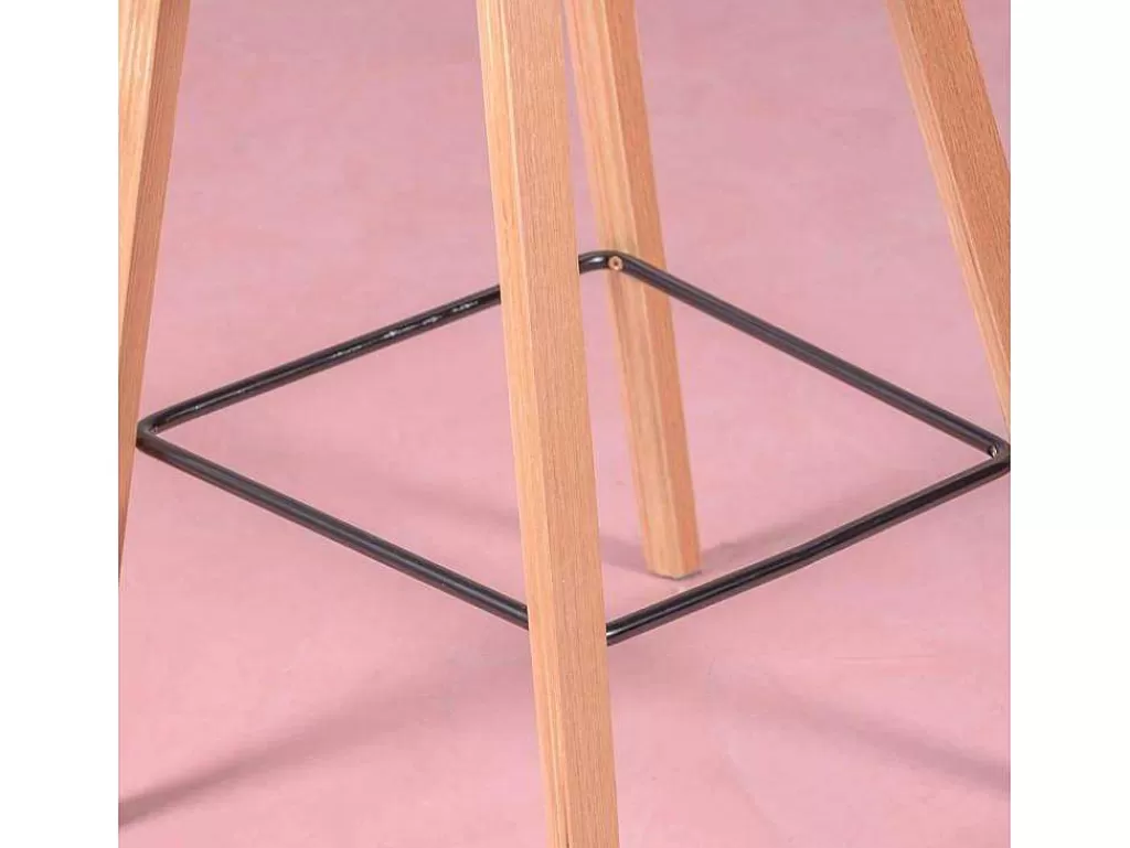 Bancos De Bar*Vente-unique Banqueta Nordica Com Pernas Em Faia (63Cm) - Daxer - Cinza Claro