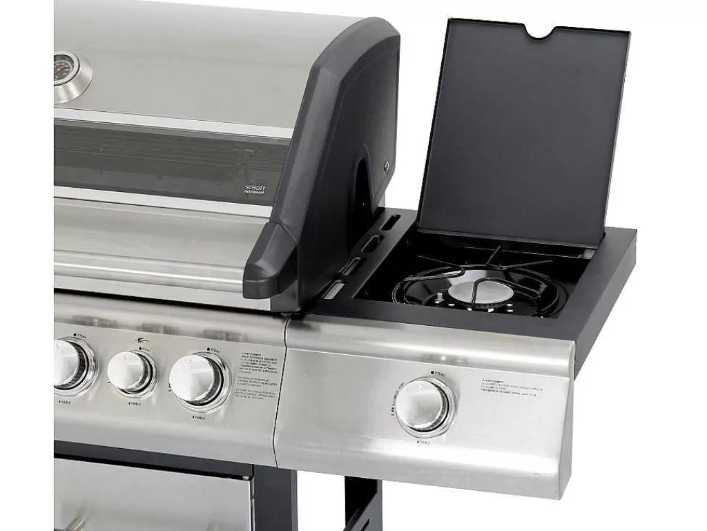 Barbecue, Braseiro De Jardim, Plancha*Vente-unique Barbecue A Gas Com 4 Bicos, 1 Fogao Lateral E 1 Assador 148X56X121 Cm - Roasty