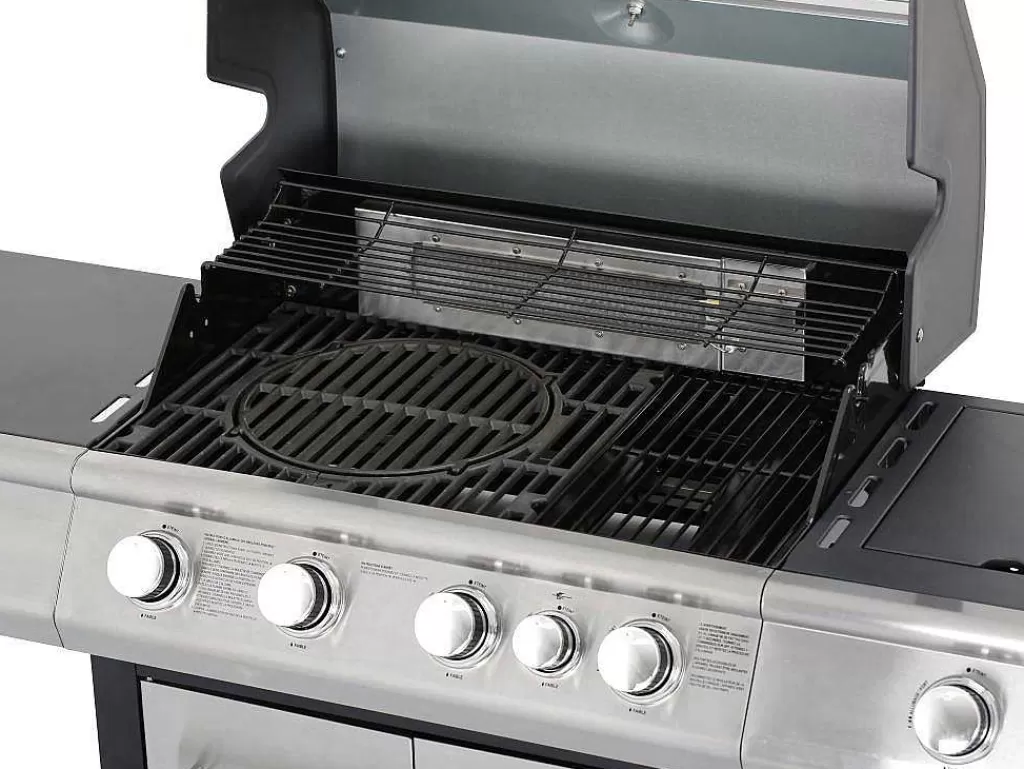 Barbecue, Braseiro De Jardim, Plancha*Vente-unique Barbecue A Gas Com 4 Bicos, 1 Fogao Lateral E 1 Assador 148X56X121 Cm - Roasty