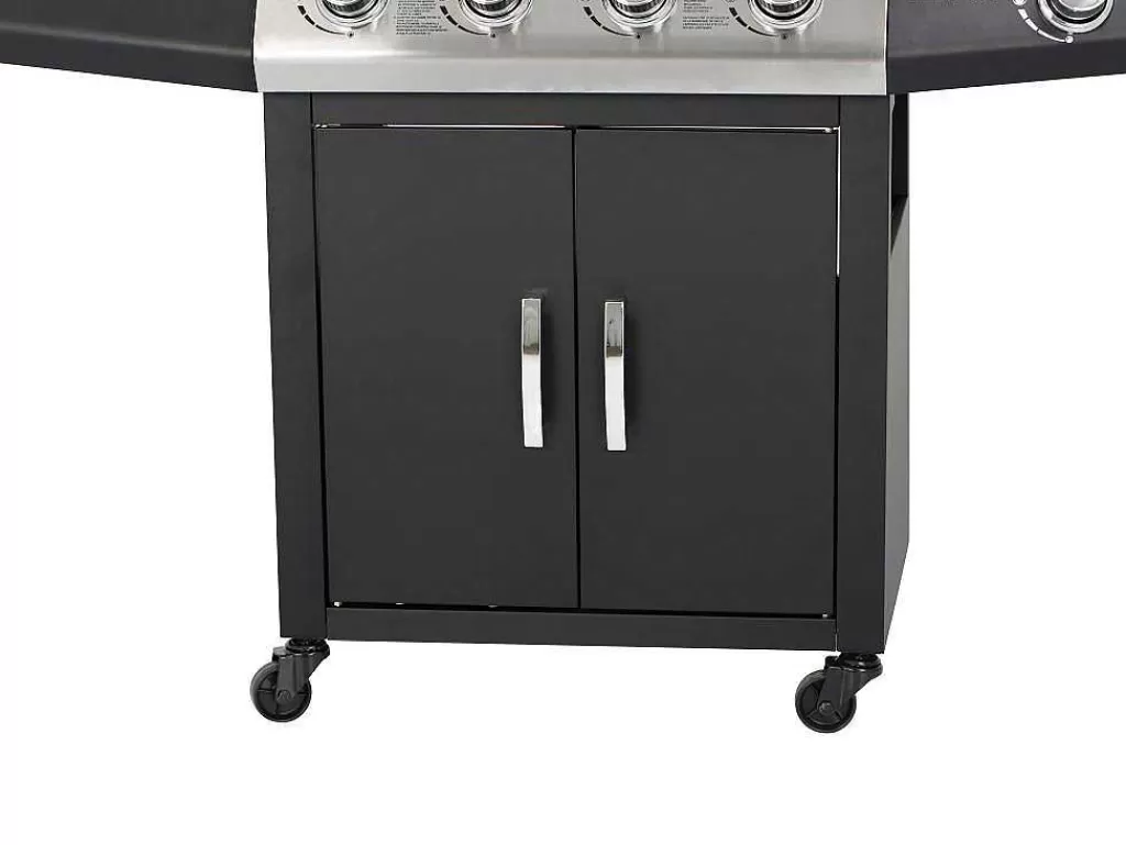 Barbecue, Braseiro De Jardim, Plancha*Vente-unique Barbecue A Gas Com 4 Bicos E 1 Fogao Lateral 143X54X115 Cm - Smoky