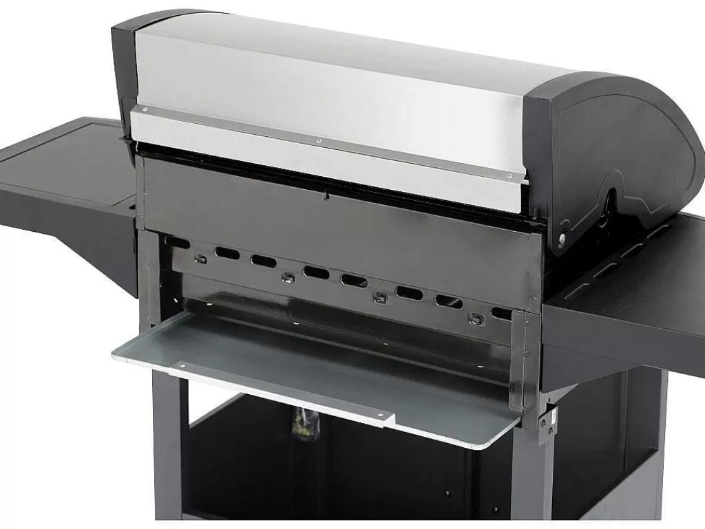 Barbecue, Braseiro De Jardim, Plancha*Vente-unique Barbecue A Gas Com 4 Bicos E 1 Fogao Lateral 143X54X115 Cm - Smoky