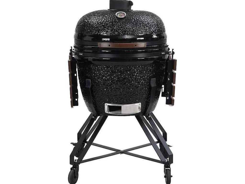 Barbecue, Braseiro De Jardim, Plancha*Vente-unique Barbecue Kamado A Carvao Em Ceramica E Bambu 67 X 85 X 120 Cm - Ayumi
