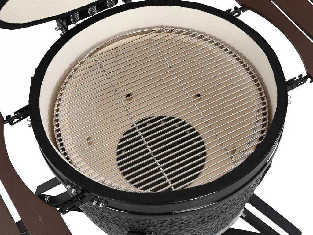 Barbecue, Braseiro De Jardim, Plancha*Vente-unique Barbecue Kamado A Carvao Em Ceramica E Bambu 67 X 85 X 120 Cm - Ayumi