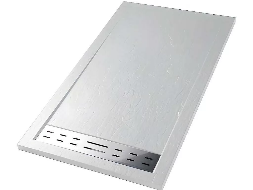 Base De Duche*Shower & Design Base De Chuveiro Com Sifao Incluido De 160X80X4 Cm Em Resina Cor Branco - Lyros