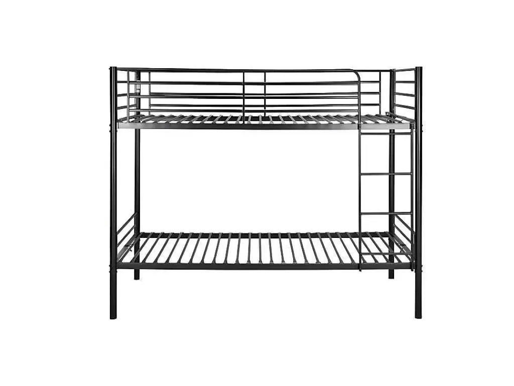 Cama De Adulto*Saldosystocks Beliche Singular As110 Estrutura Metalica Reforcada, Preto, 165X199X96Cm