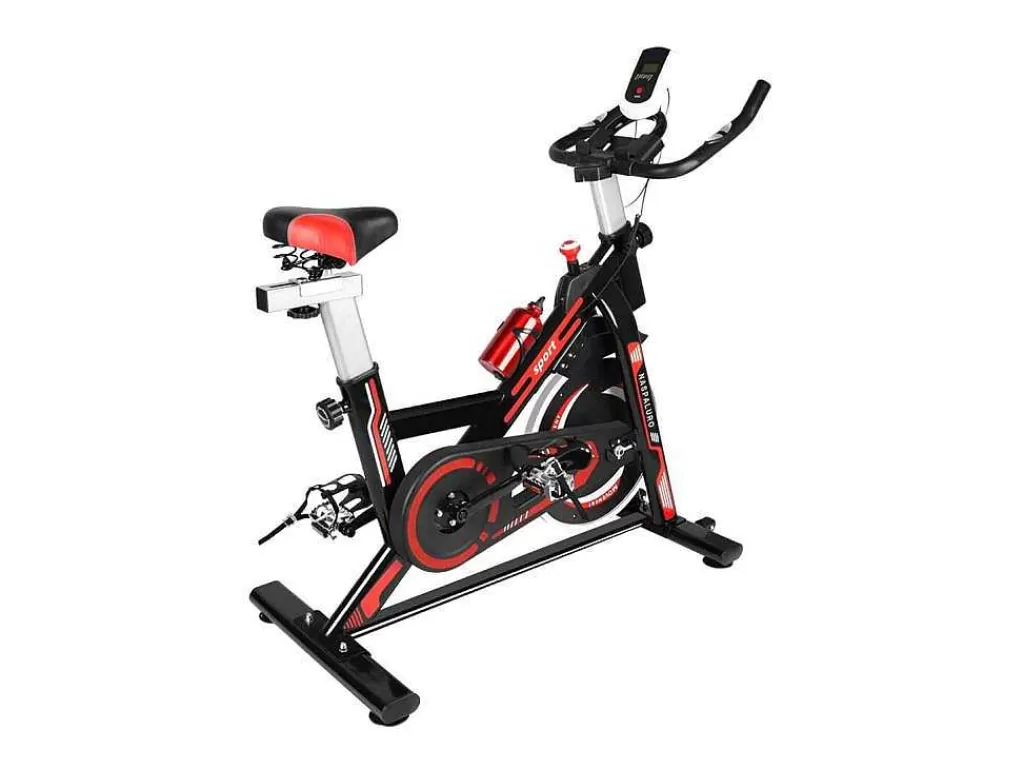 Fitness*Vente-unique Bicicleta De Ciclismo De Interior Estacionaria Spin Bike Com Volante De Acionamento Por Correia 10Kg