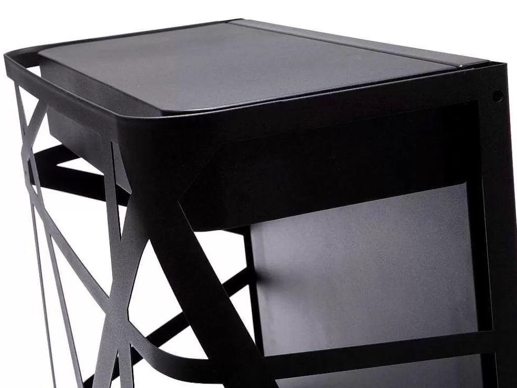 Lareira Elétrica*Purline Biolareira Em A?O Inox Preto Montada Na Parede Com Design Exclusivo E Moderno