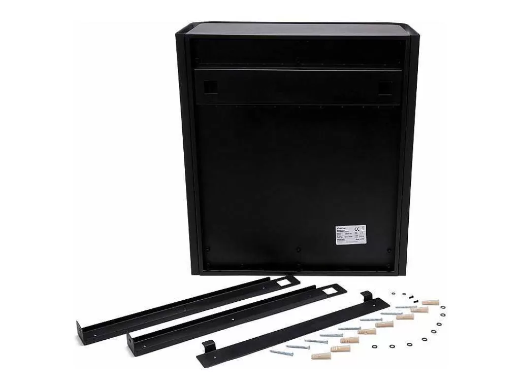 Lareira Elétrica*Purline Biolareira Em A?O Inox Preto Montada Na Parede Com Design Exclusivo E Moderno