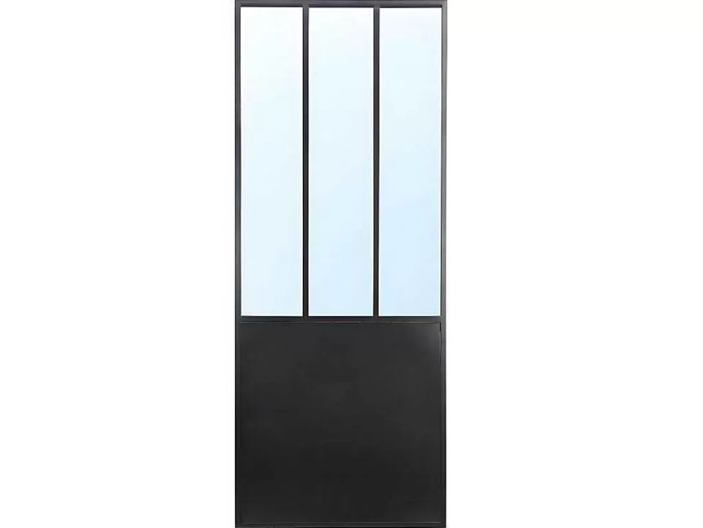 Biombo*OZAIA Biombo Espelho Atelier Industrial Em Metal De A. 180 X C. 122 Cm Cor Preto - Coventry