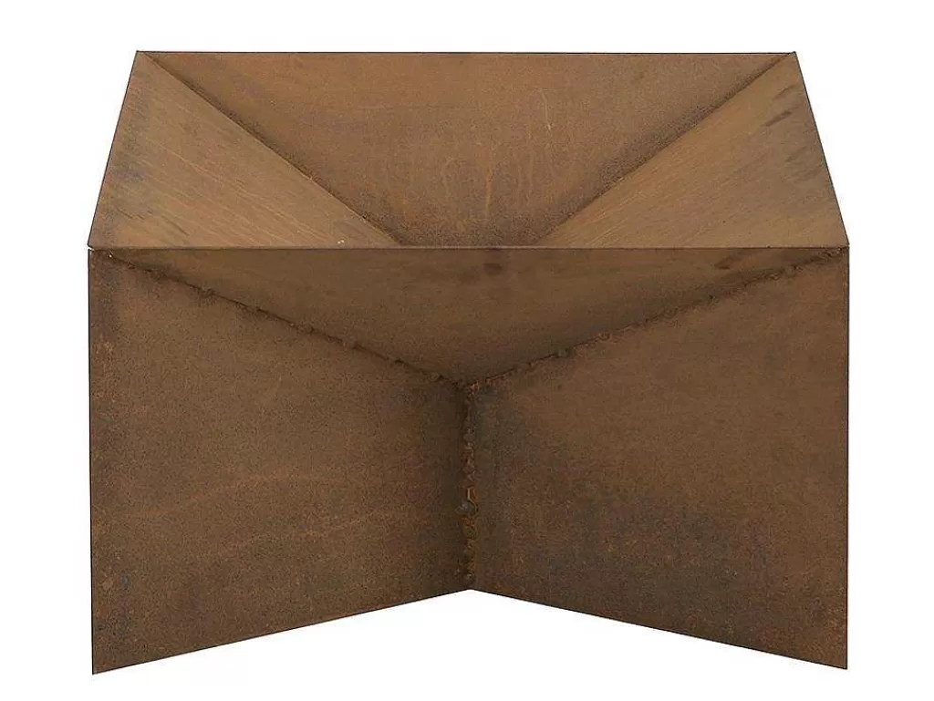 Barbecue, Braseiro De Jardim, Plancha*Vente-unique Braseiro De Jardim Quadrado Em Aco Corten De C50 X L50 X A30 Cm - Verio