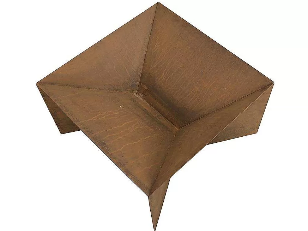 Barbecue, Braseiro De Jardim, Plancha*Vente-unique Braseiro De Jardim Quadrado Em Aco Corten De C50 X L50 X A30 Cm - Verio