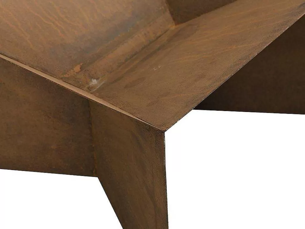 Barbecue, Braseiro De Jardim, Plancha*Vente-unique Braseiro De Jardim Quadrado Em Aco Corten De C50 X L50 X A30 Cm - Verio