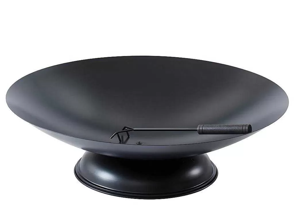 Barbecue, Braseiro De Jardim, Plancha*Vente-unique Braseiro De Jardim Redondo Em Aco Dione - D.72 Cm X A.20 Cm - Preto
