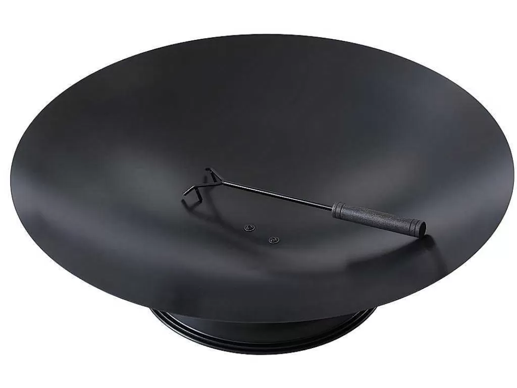 Barbecue, Braseiro De Jardim, Plancha*Vente-unique Braseiro De Jardim Redondo Em Aco Dione - D.72 Cm X A.20 Cm - Preto