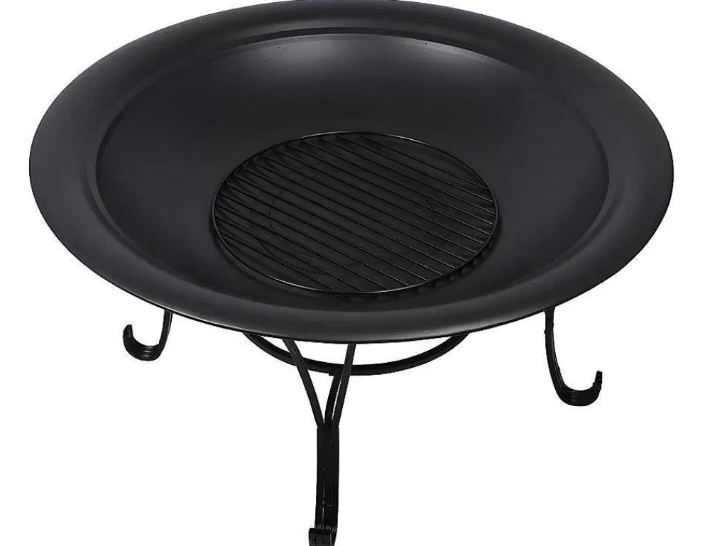 Barbecue, Braseiro De Jardim, Plancha*Vente-unique Braseiro De Jardim Redondo Em Aco Mizar - D.75 Cm X A.55 Cm - Preto