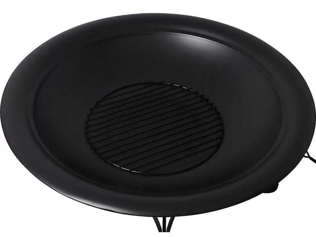 Barbecue, Braseiro De Jardim, Plancha*Vente-unique Braseiro De Jardim Redondo Em Aco Mizar - D.75 Cm X A.55 Cm - Preto