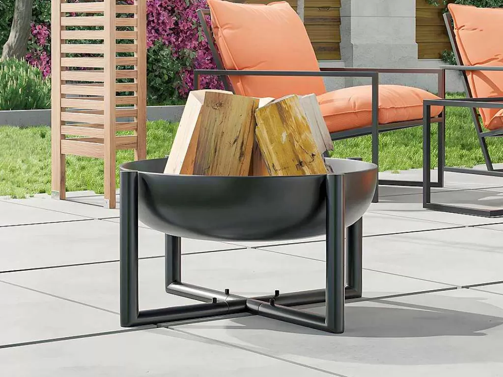 Barbecue, Braseiro De Jardim, Plancha*Vente-unique Braseiro De Jardim Redondo Em Aco Ogma - D.60 Cm X A.30 Cm - Preto