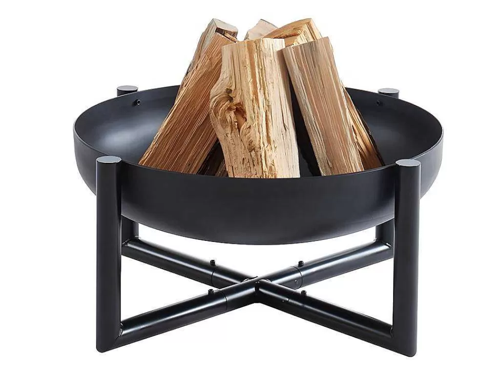 Barbecue, Braseiro De Jardim, Plancha*Vente-unique Braseiro De Jardim Redondo Em Aco Ogma - D.60 Cm X A.30 Cm - Preto