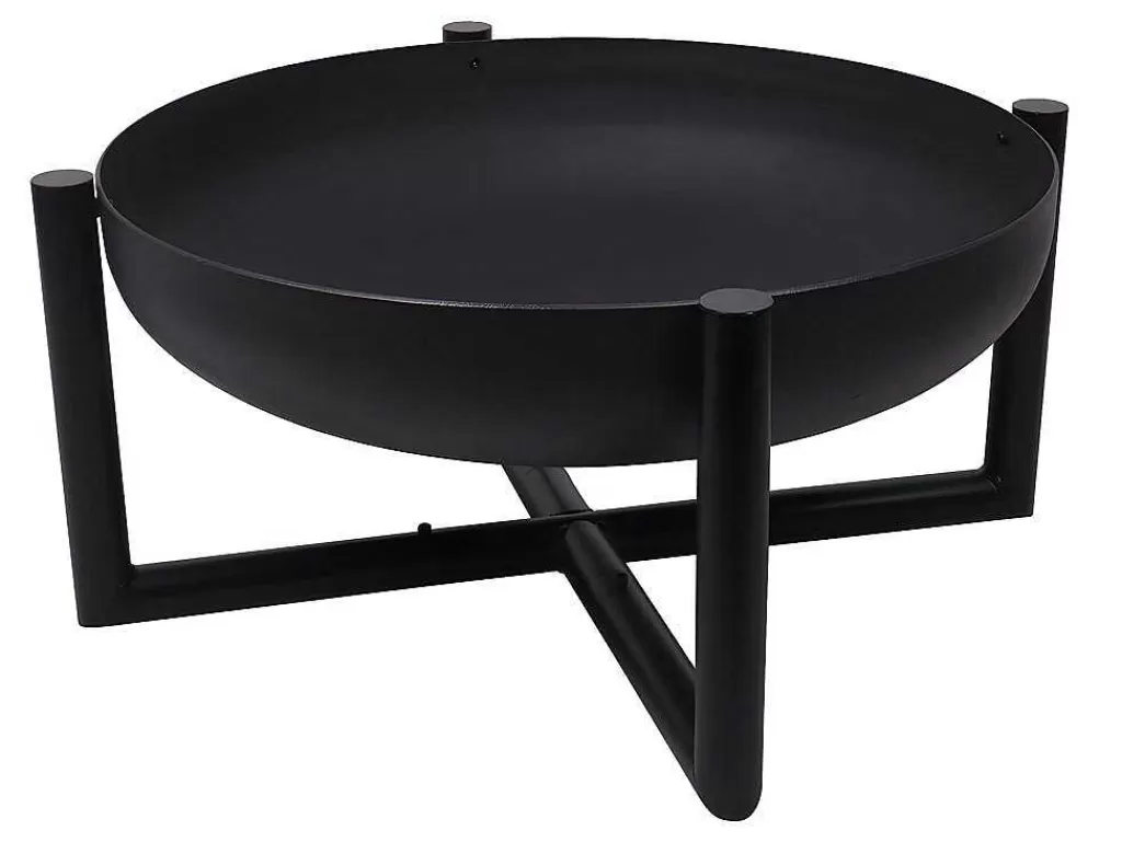 Barbecue, Braseiro De Jardim, Plancha*Vente-unique Braseiro De Jardim Redondo Em Aco Ogma - D.60 Cm X A.30 Cm - Preto