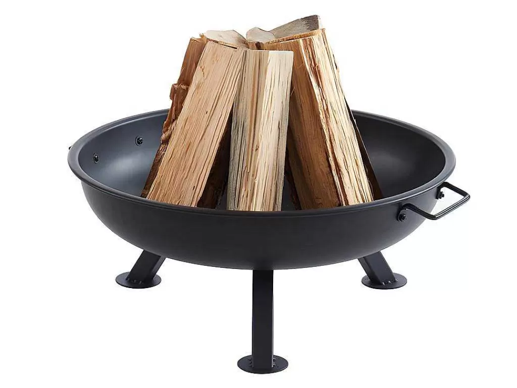 Barbecue, Braseiro De Jardim, Plancha*Vente-unique Braseiro De Jardim Redondo Em Aco Rigel - D.56 Cm X A.24 Cm - Preto