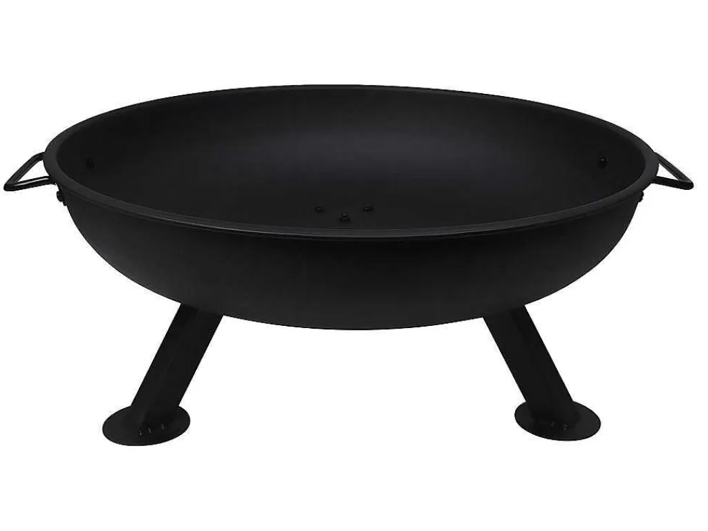 Barbecue, Braseiro De Jardim, Plancha*Vente-unique Braseiro De Jardim Redondo Em Aco Rigel - D.56 Cm X A.24 Cm - Preto