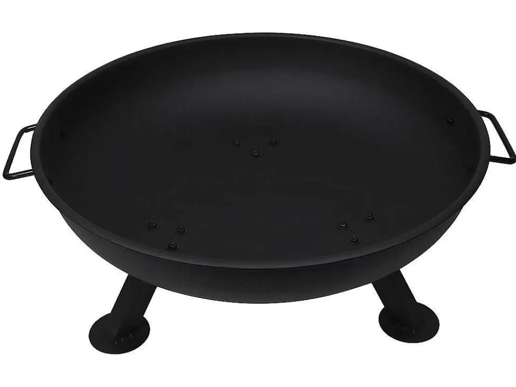 Barbecue, Braseiro De Jardim, Plancha*Vente-unique Braseiro De Jardim Redondo Em Aco Rigel - D.56 Cm X A.24 Cm - Preto