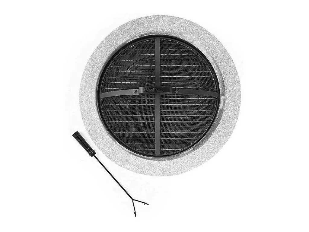 Barbecue, Braseiro De Jardim, Plancha*Vente-unique Braseiro Grelhador Em Mgo C60,5 X L60,5 X A42,5 Cm - Garmona
