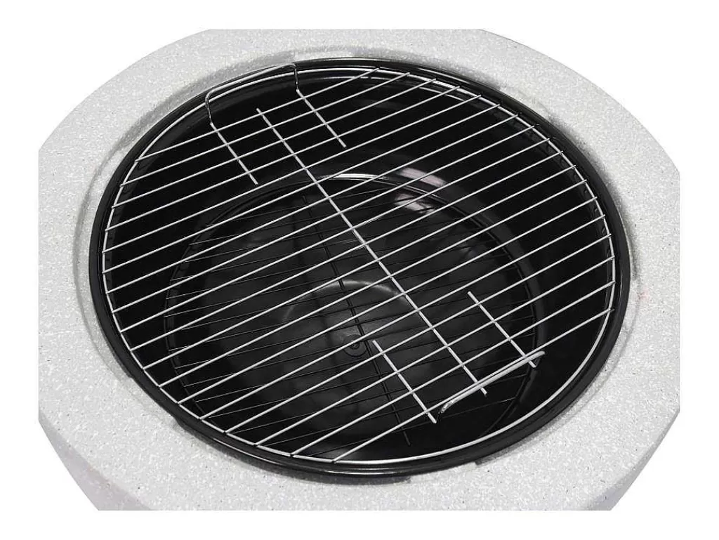 Barbecue, Braseiro De Jardim, Plancha*Vente-unique Braseiro Grelhador Em Mgo C60,5 X L60,5 X A42,5 Cm - Garmona