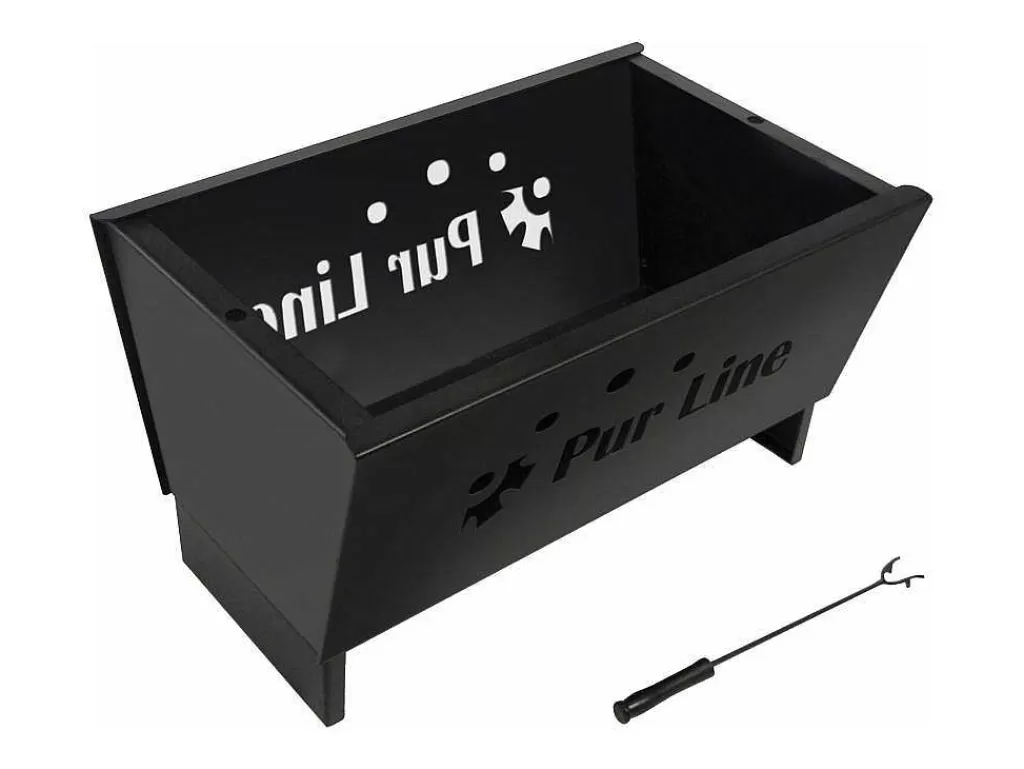 Barbecue, Braseiro De Jardim, Plancha*Purline Brasero 2 En 1 Transformable En Refrigerateur En Acier Noir