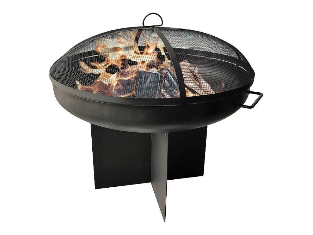 Barbecue, Braseiro De Jardim, Plancha*Purline Brasero De Jardin Avec Couvercle En Acier Noir