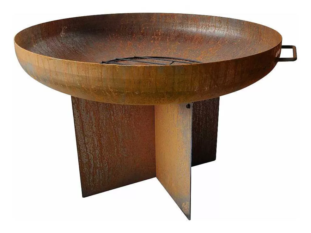 Barbecue, Braseiro De Jardim, Plancha*Purline Brasero De Jardin Circulaire En Acier Patine Corten Brun