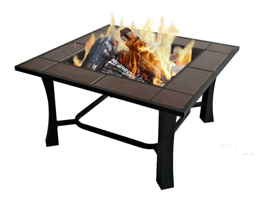 Barbecue, Braseiro De Jardim, Plancha*Purline Brasero De Jardin Incluant Un Barbecue En Carreaux De Ceramique Noir