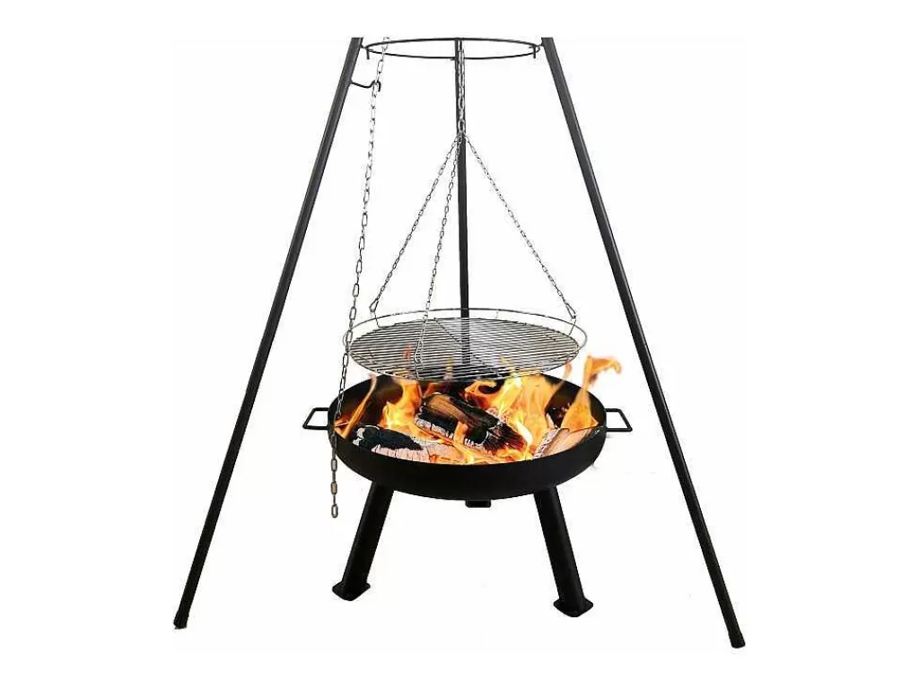 Barbecue, Braseiro De Jardim, Plancha*Purline Brasero D'Exterieur Au Design Allonge Et A Hauteur Reglable