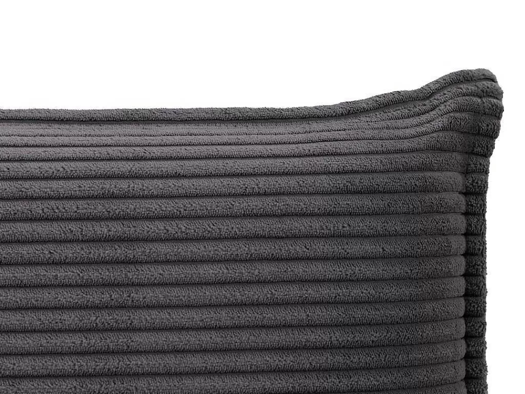 Cabeceira E Ponte De Cama*Vente-unique Cabeceira De Cama 180 Cm Veludo Canelado Cinzento Antracite - Ambrilia