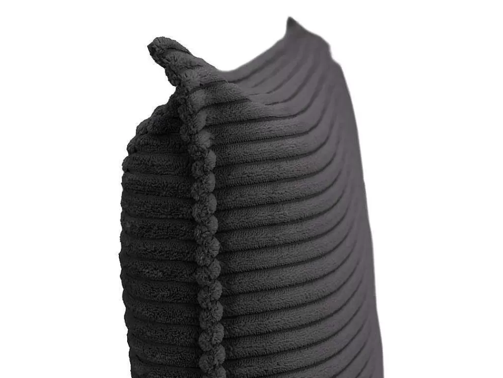 Cabeceira E Ponte De Cama*Vente-unique Cabeceira De Cama 180 Cm Veludo Canelado Cinzento Antracite - Ambrilia